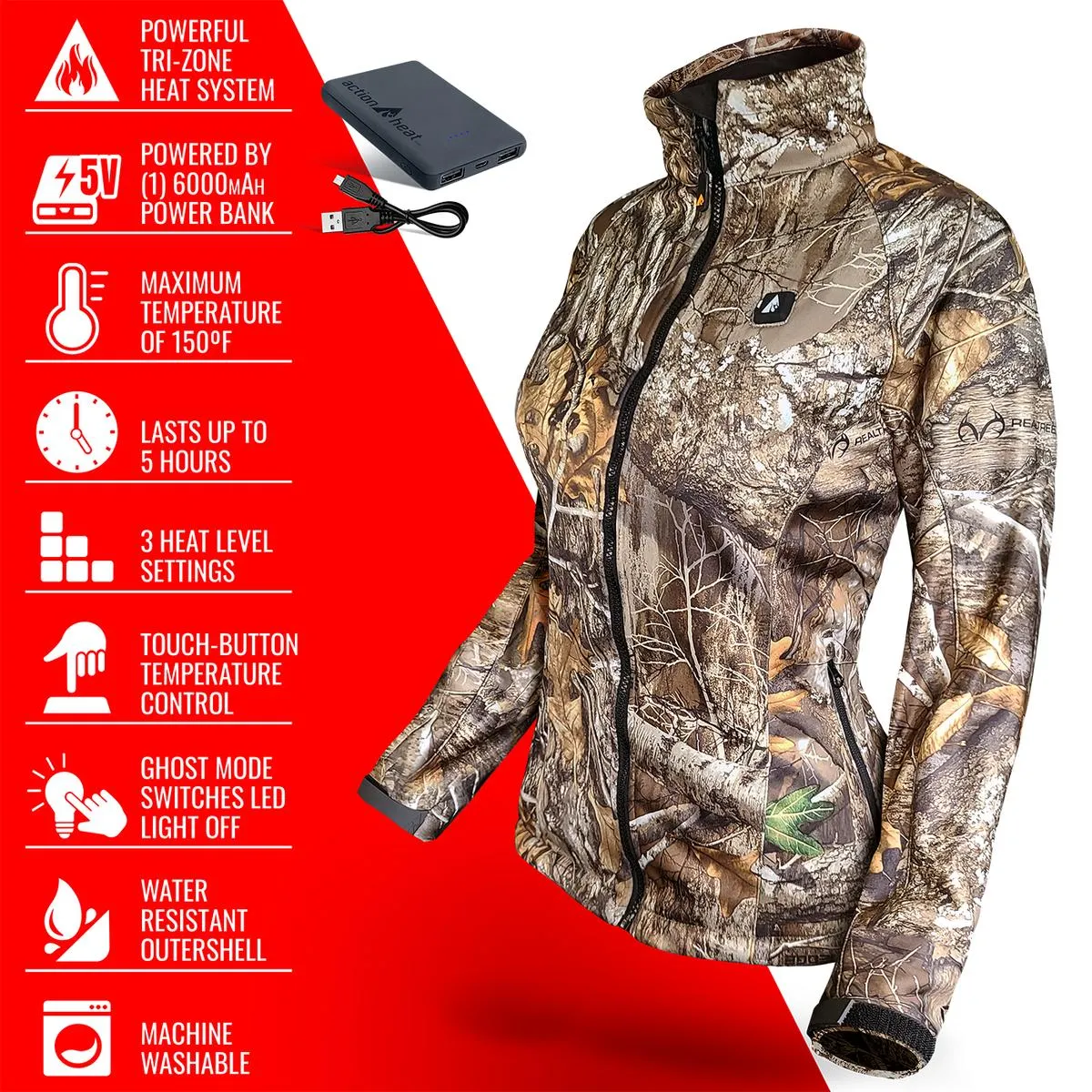 ActionHeat 5V Women's Battery Heated Hunting Jacket