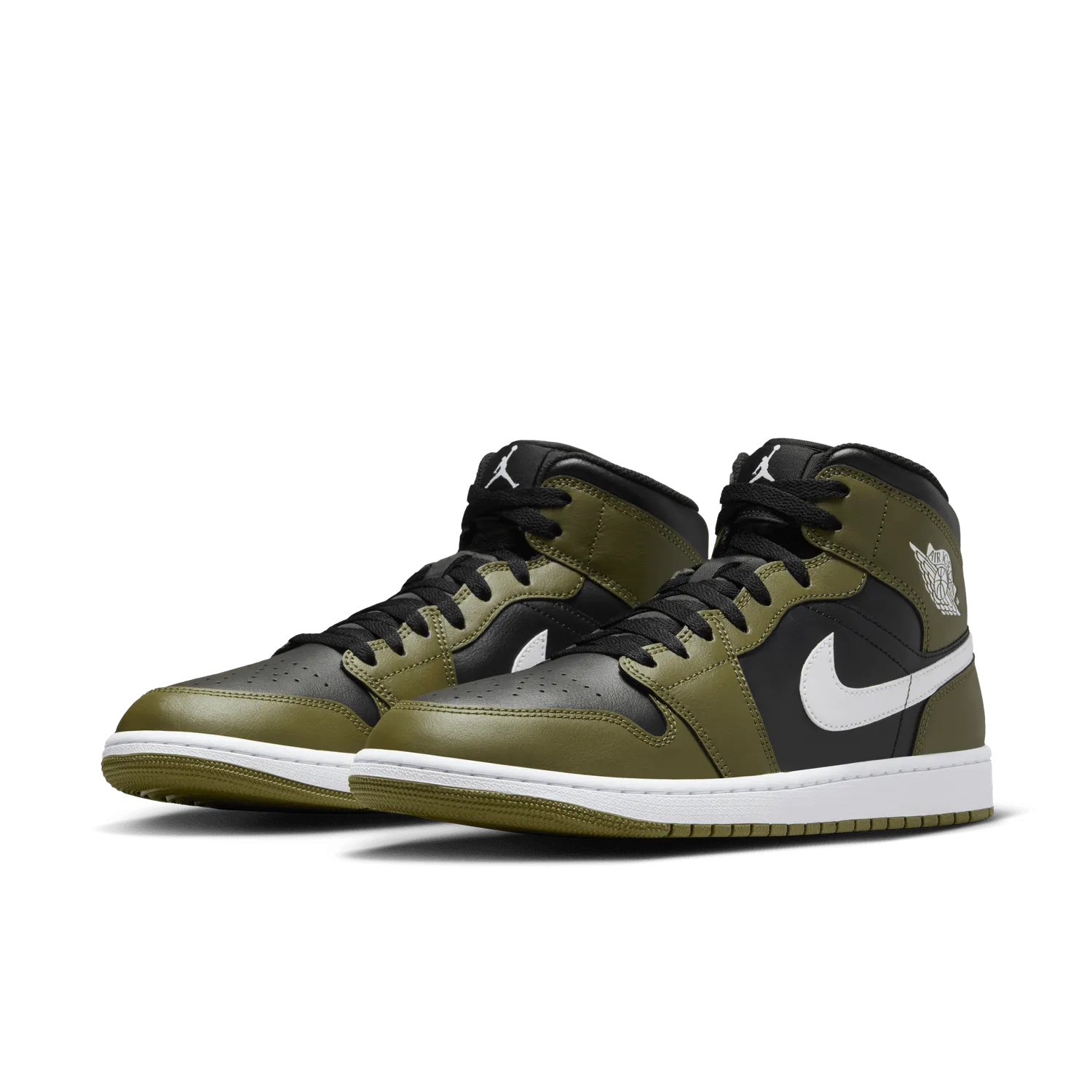 Air Jordan 1 Mid 'Black/Medium Olive'