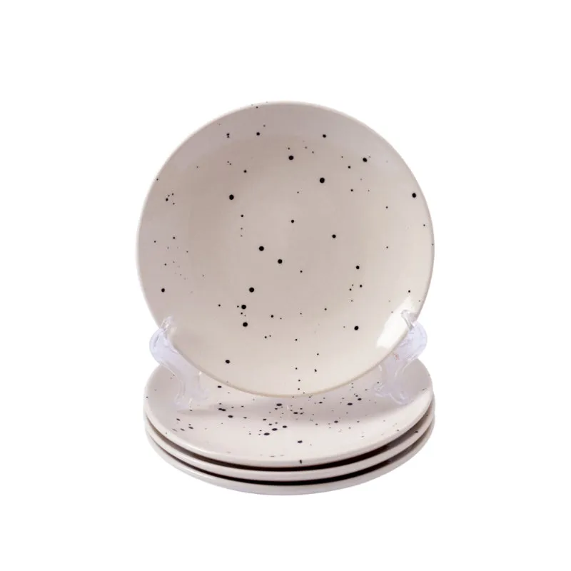 Aphrpodite Glossy Handcrafted Ceramic Small Plates | Set Of 4 | 7 Inches