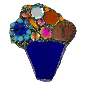 BLUE BOUQUET BROOCH