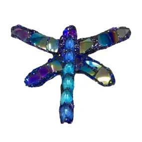 BLUE/PURPLE DRAGONFLY BROOCH - FUSION