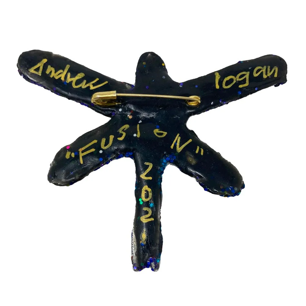 BLUE/PURPLE DRAGONFLY BROOCH - FUSION