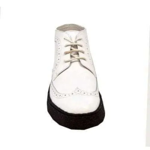 British Walkers Wingtips Limited Men's All White Leather High Tops