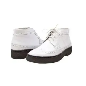 British Walkers Wingtips Limited Men's All White Leather High Tops