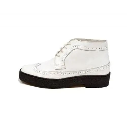 British Walkers Wingtips Limited Men's All White Leather High Tops