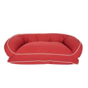 Canvas Cuddler Bolster Bed | Barn Red