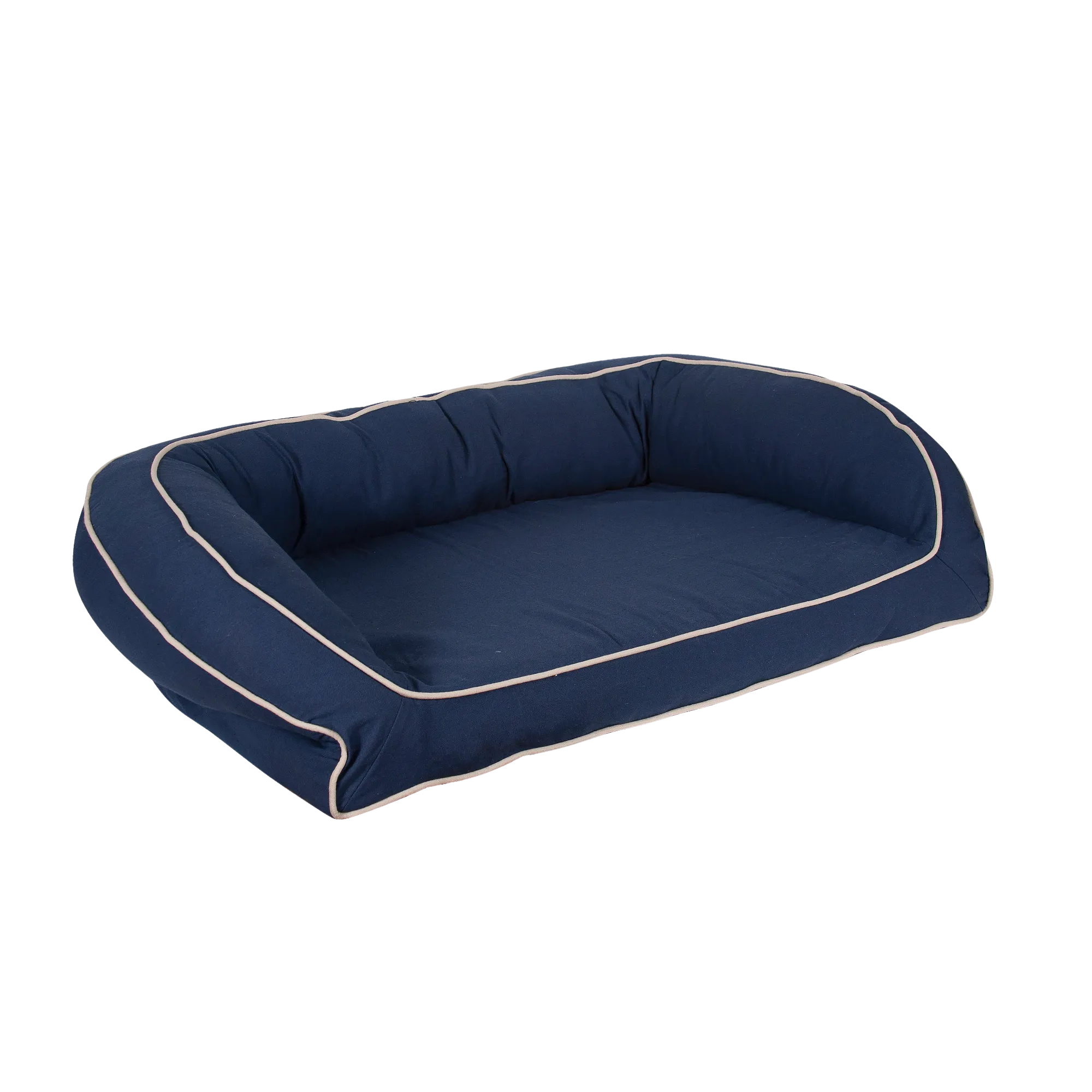 Canvas Cuddler Bolster Bed | Blue