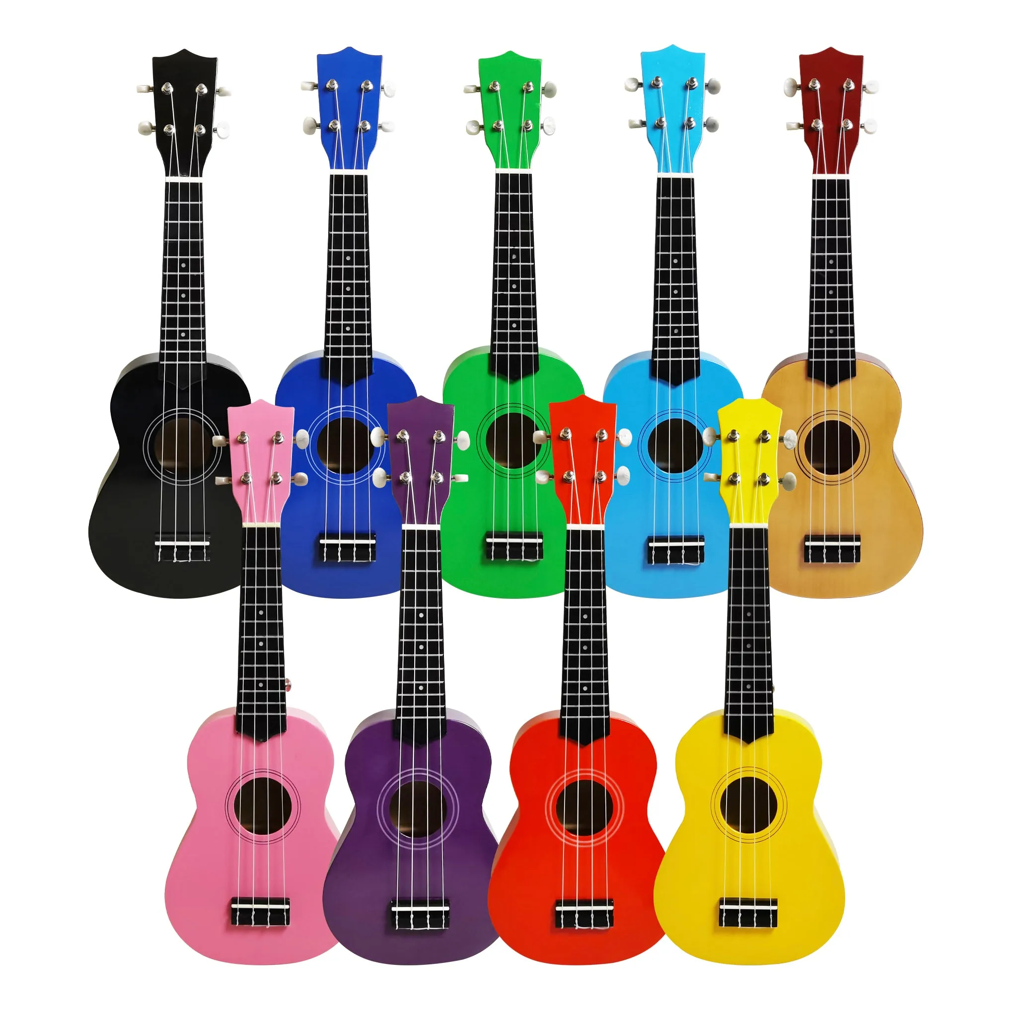 Colorful Ukulele Soprano Black