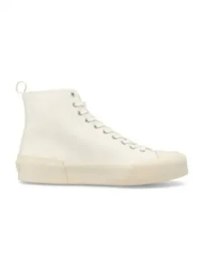 Cotton lace up high top sneakers 270707