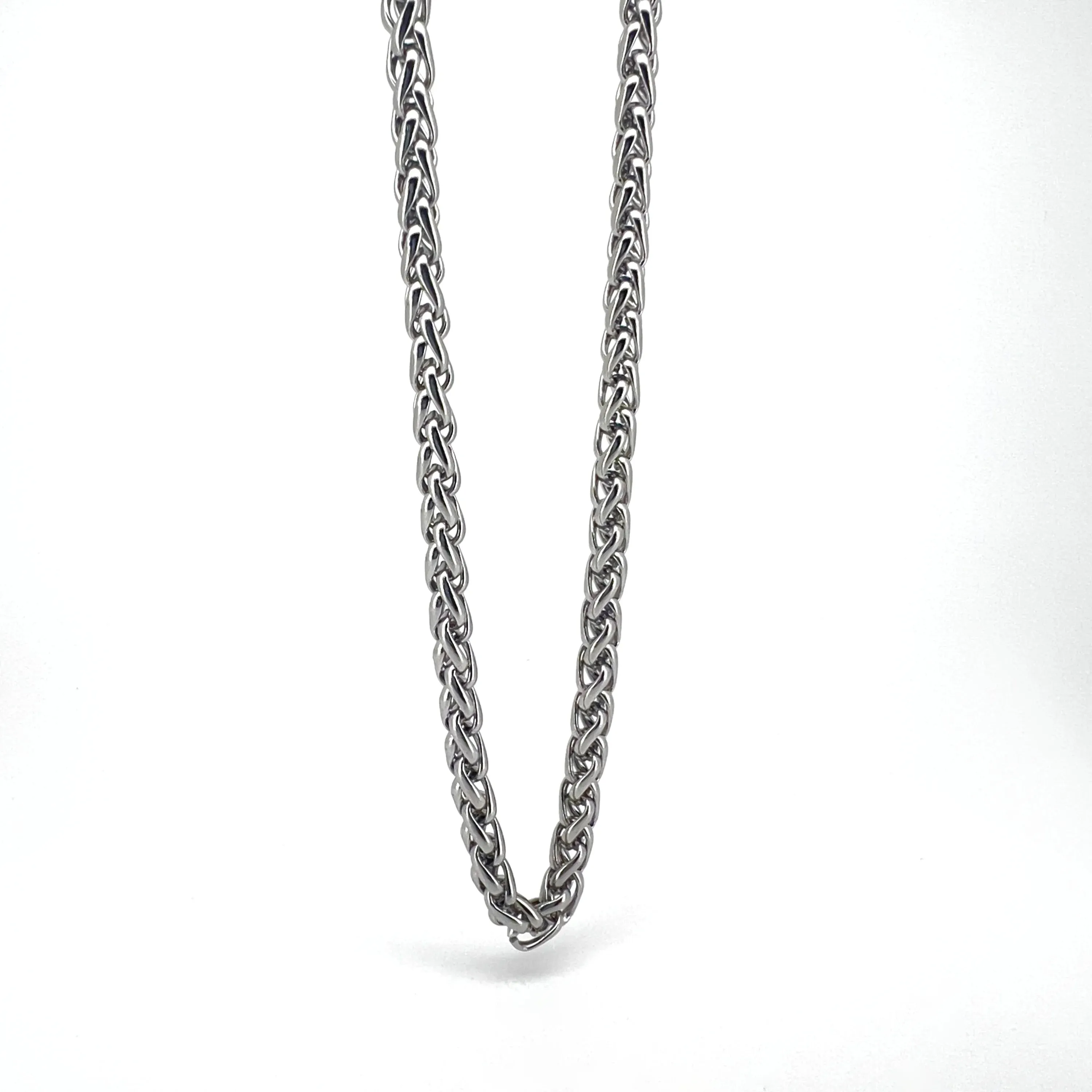 Enzo Stainless Steel Spiga Chain Necklace