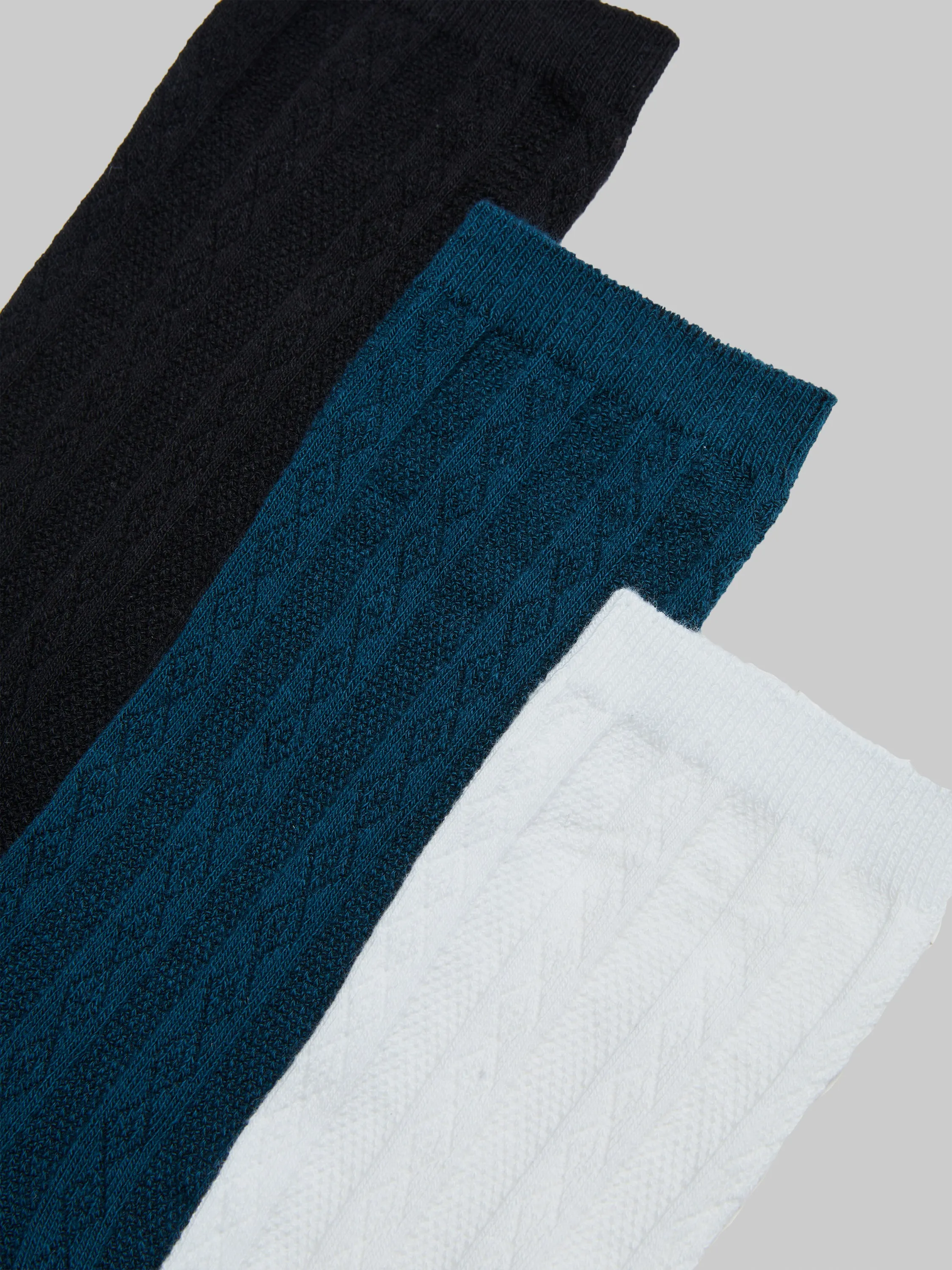 French Connection 3 Pack Jacquard Socks