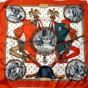 Hermes Silk Jacquard Scarf Napoleon RARE