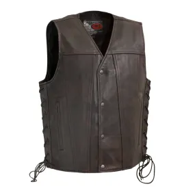 High Roller Men's Motorcycle Leather Vest