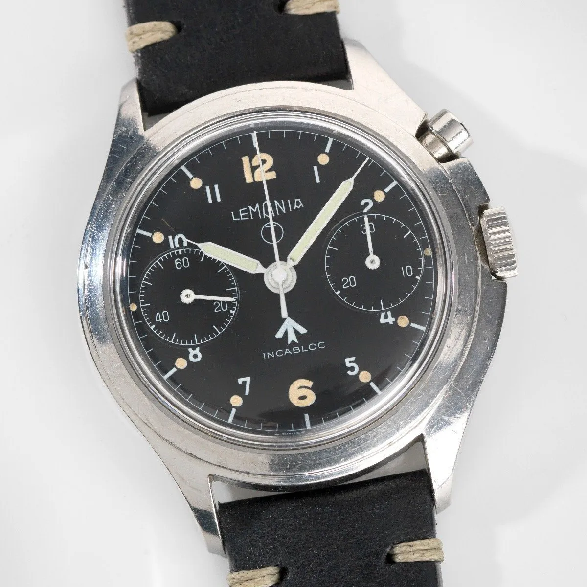 Lemania Issued Mono Pusher Chronograph Royal Air Force