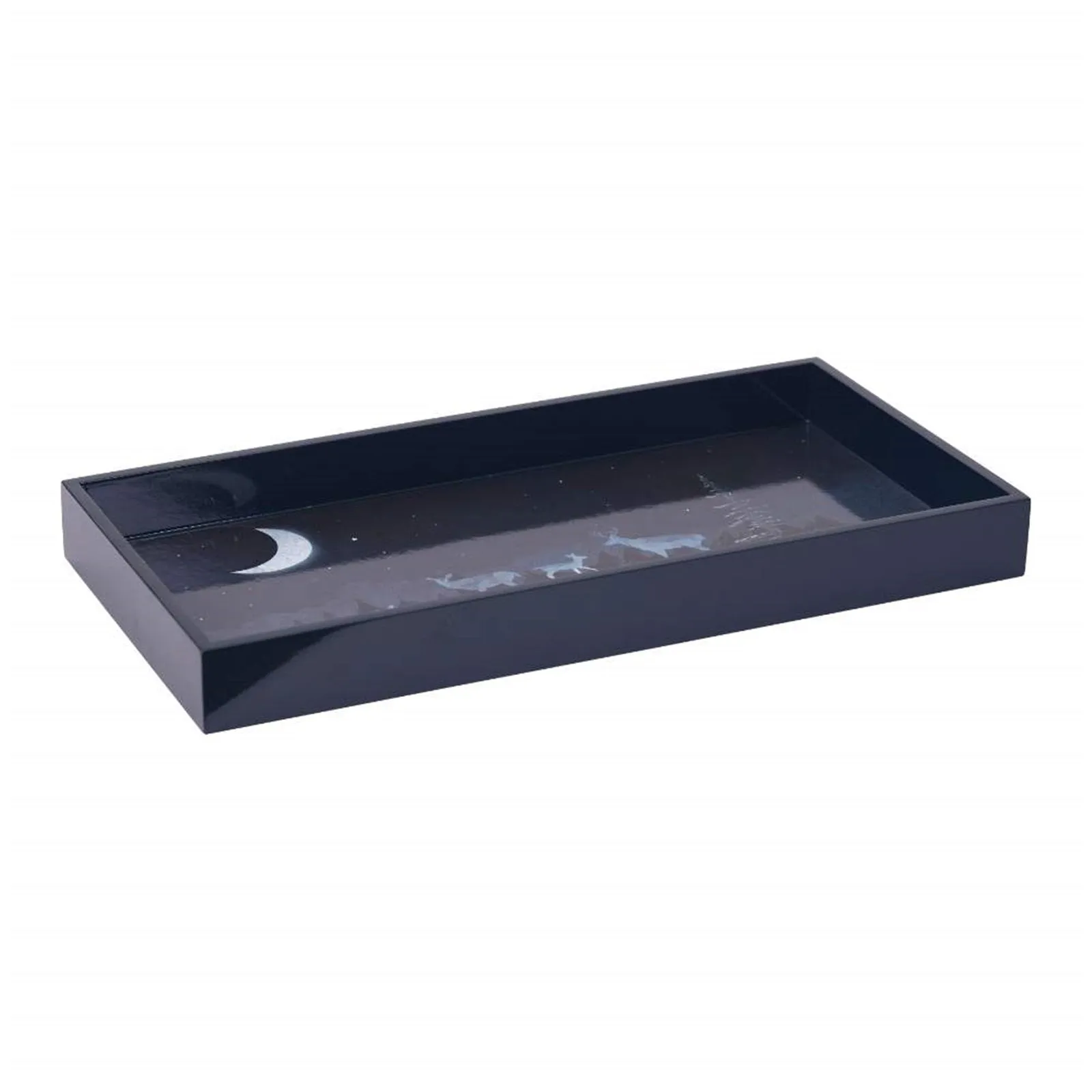 Moonlit Night Art Tray - 10x20 Deer Scene