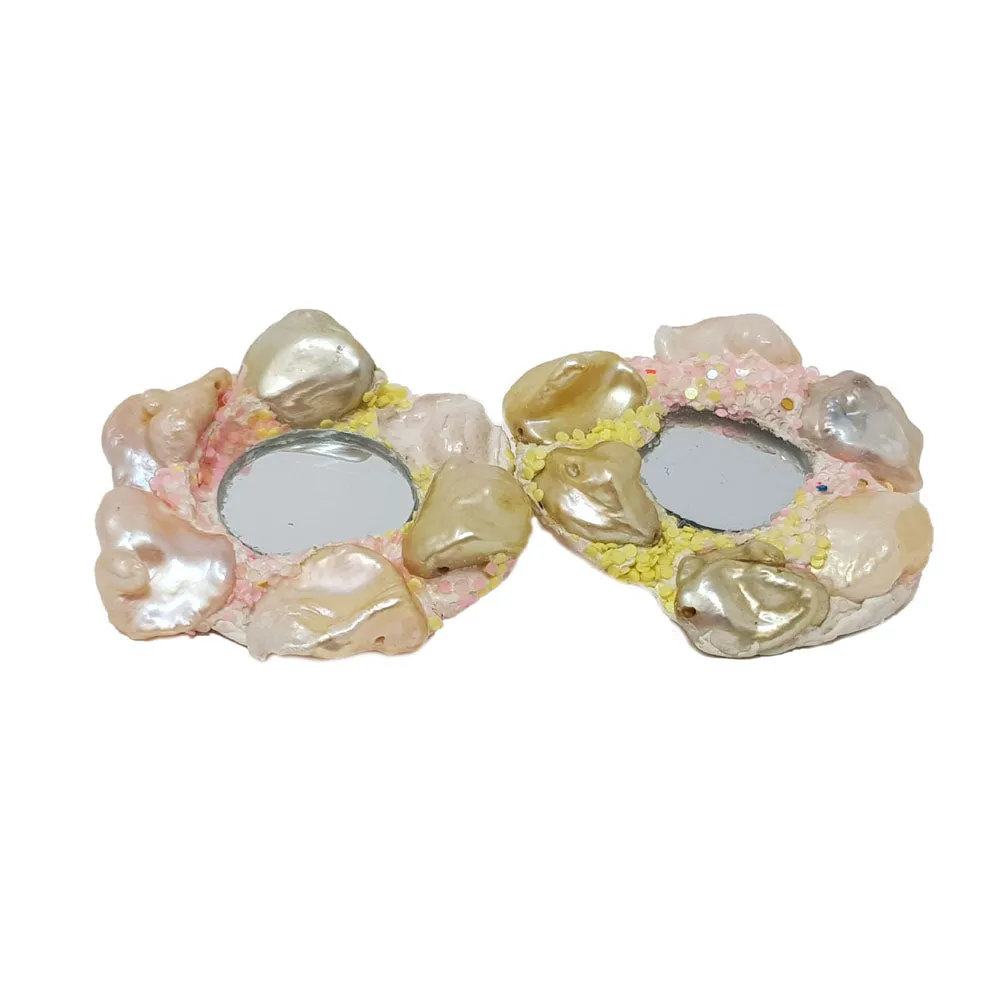 PEARL FLOWER CLIP-ON EARRINGS