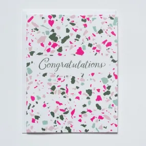 "Congratulations" Terrazzo Card