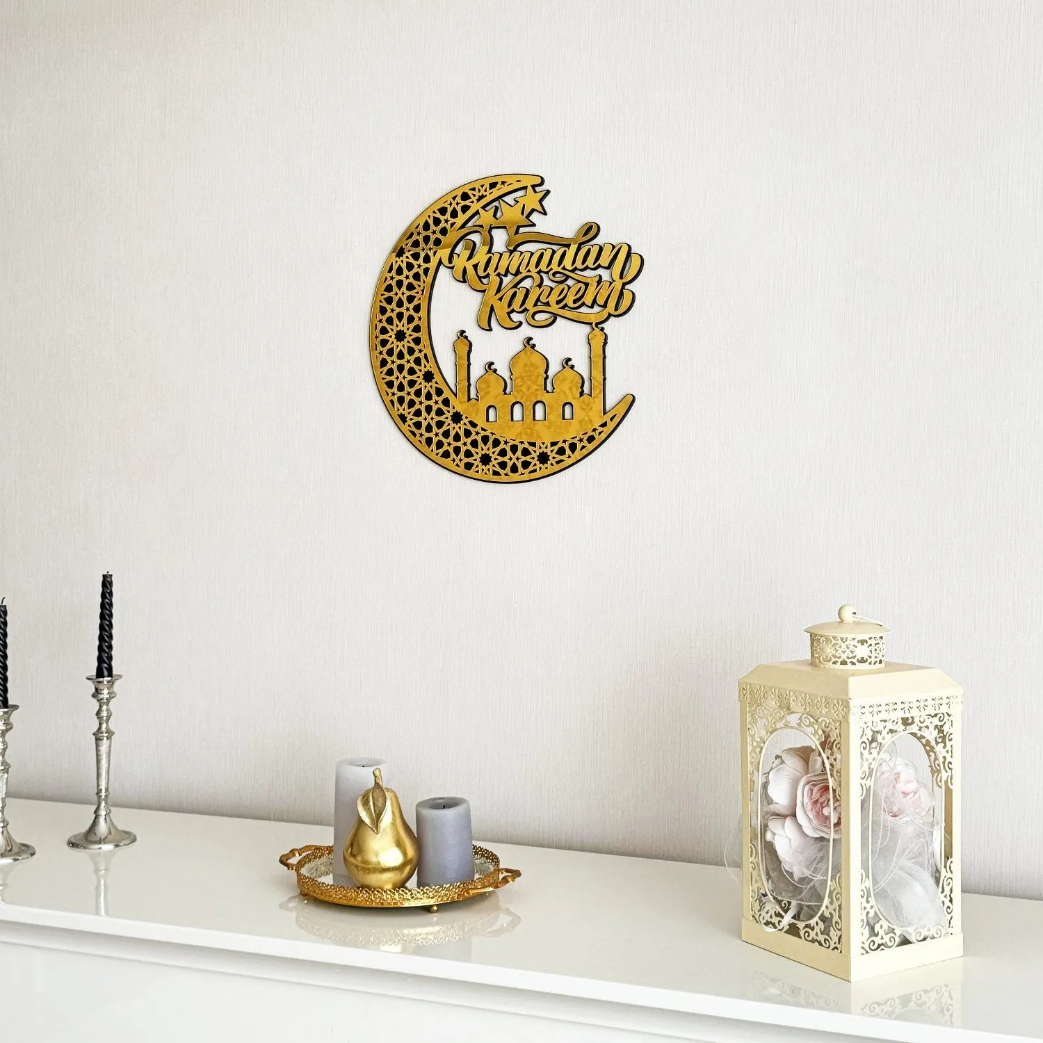 Ramadan Kareem Wooden Islamic Gift Wall Art Decor - Lunate