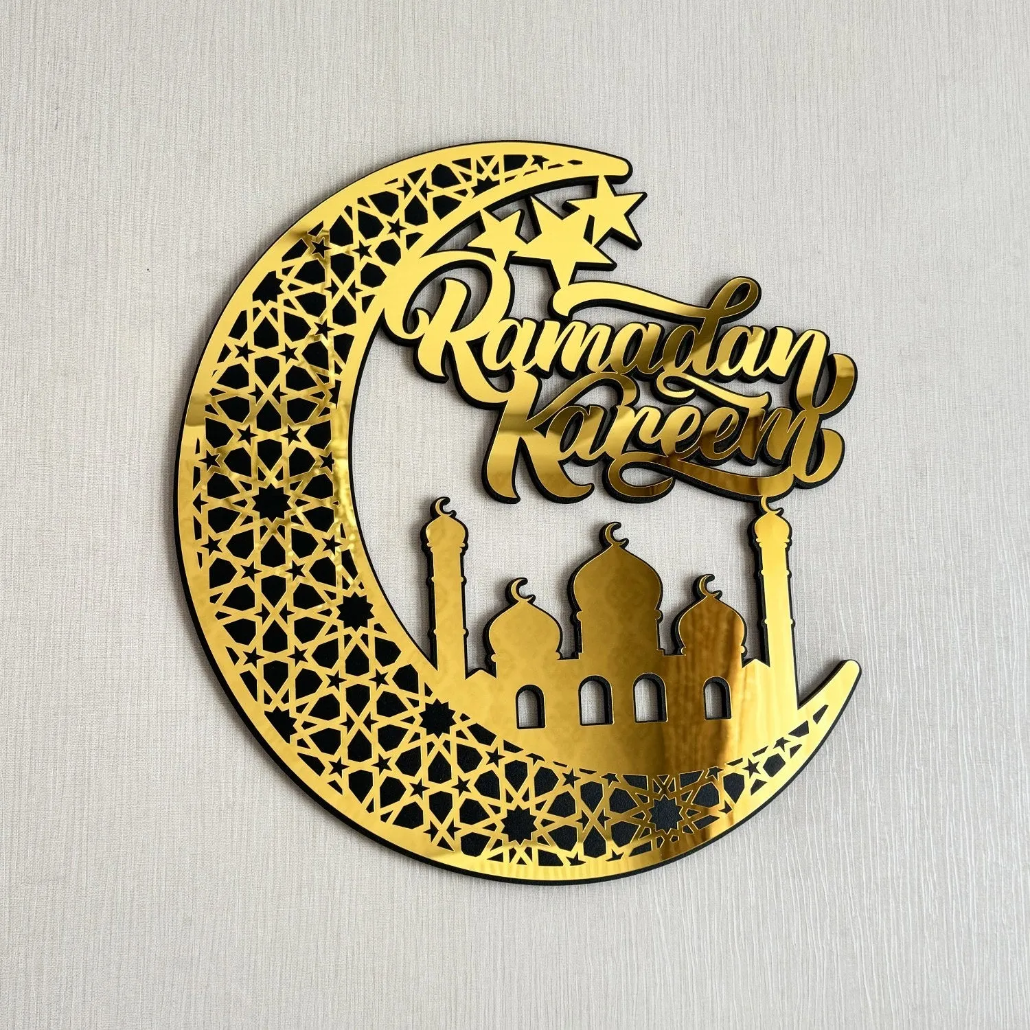 Ramadan Kareem Wooden Islamic Gift Wall Art Decor - Lunate