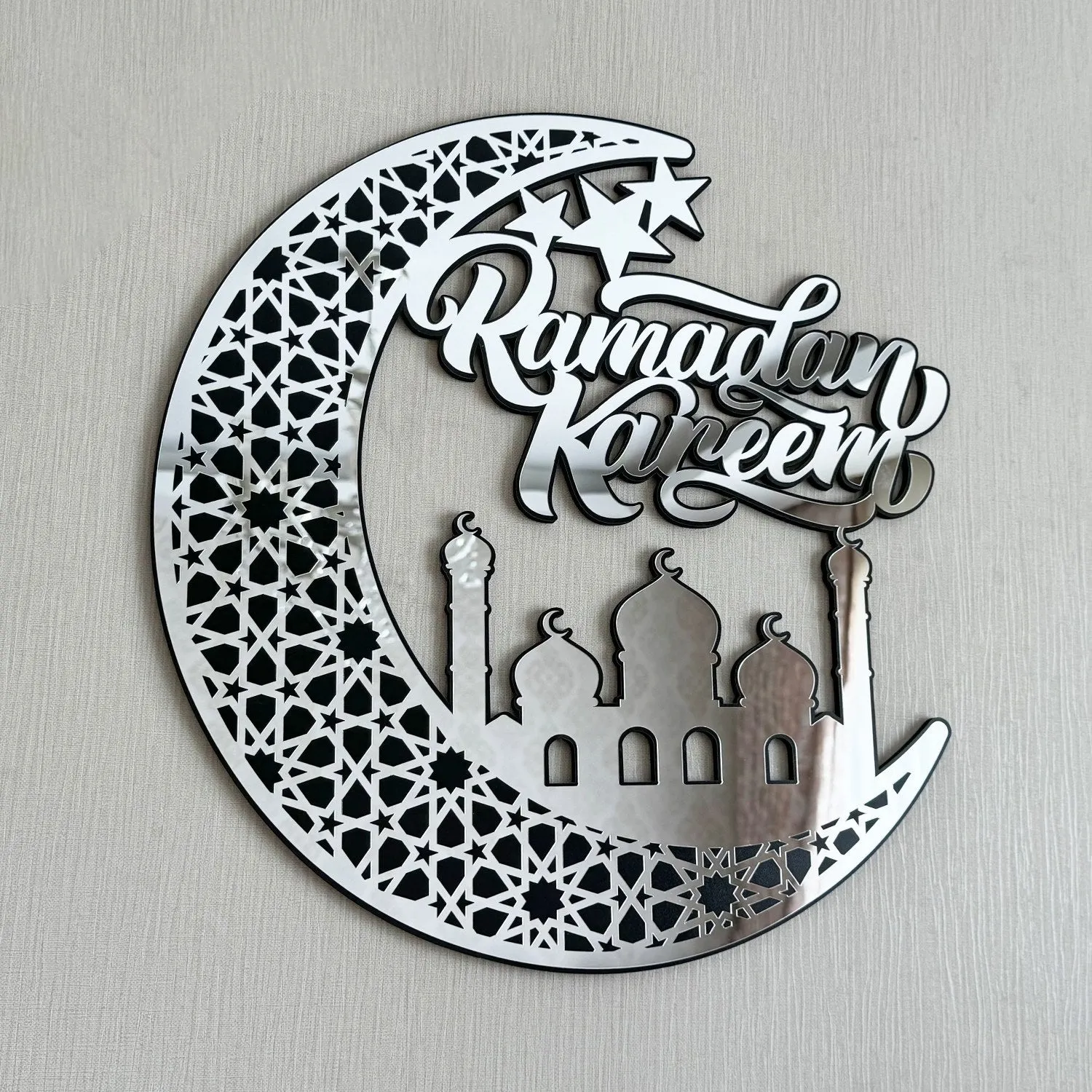 Ramadan Kareem Wooden Islamic Gift Wall Art Decor - Lunate