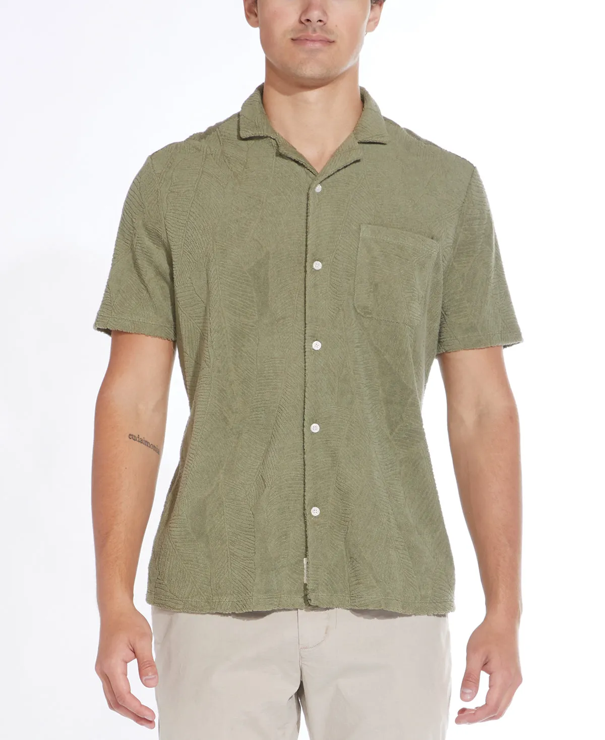 Rivera Knit Pocket Resort Shirt (Olive)