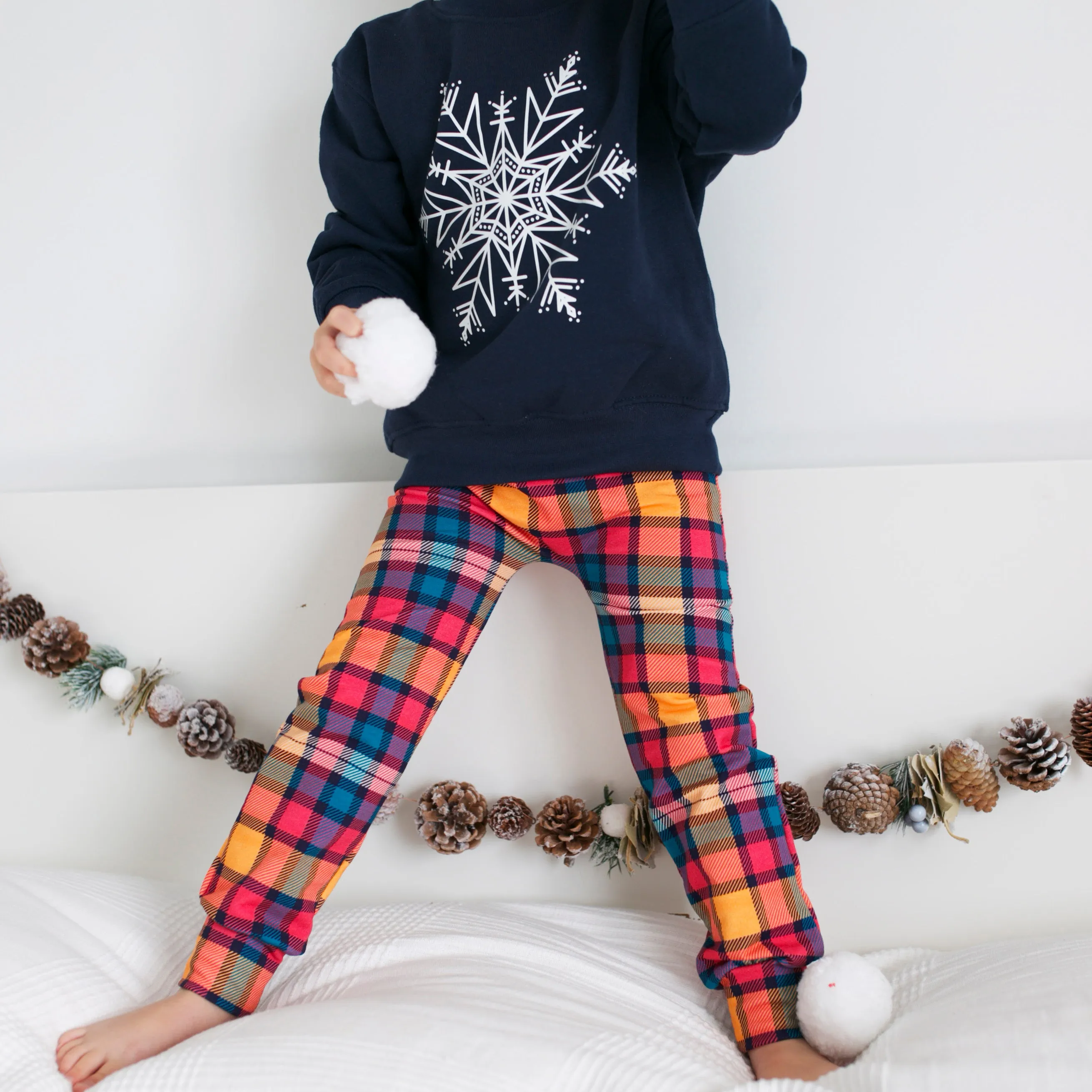 Sunset Tartan Leggings 0-9 Years