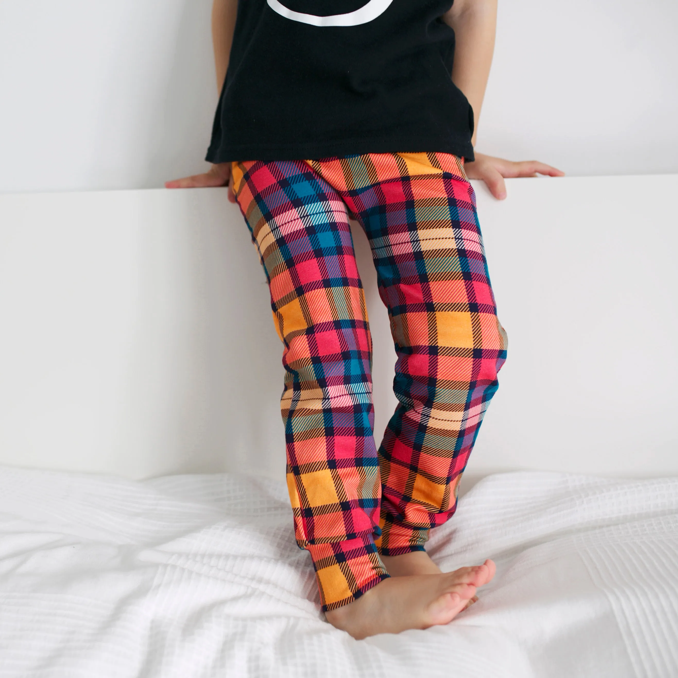 Sunset Tartan Leggings 0-9 Years