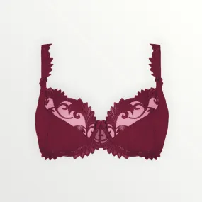 Thalia Low Neck Underwire Bra | Sangria