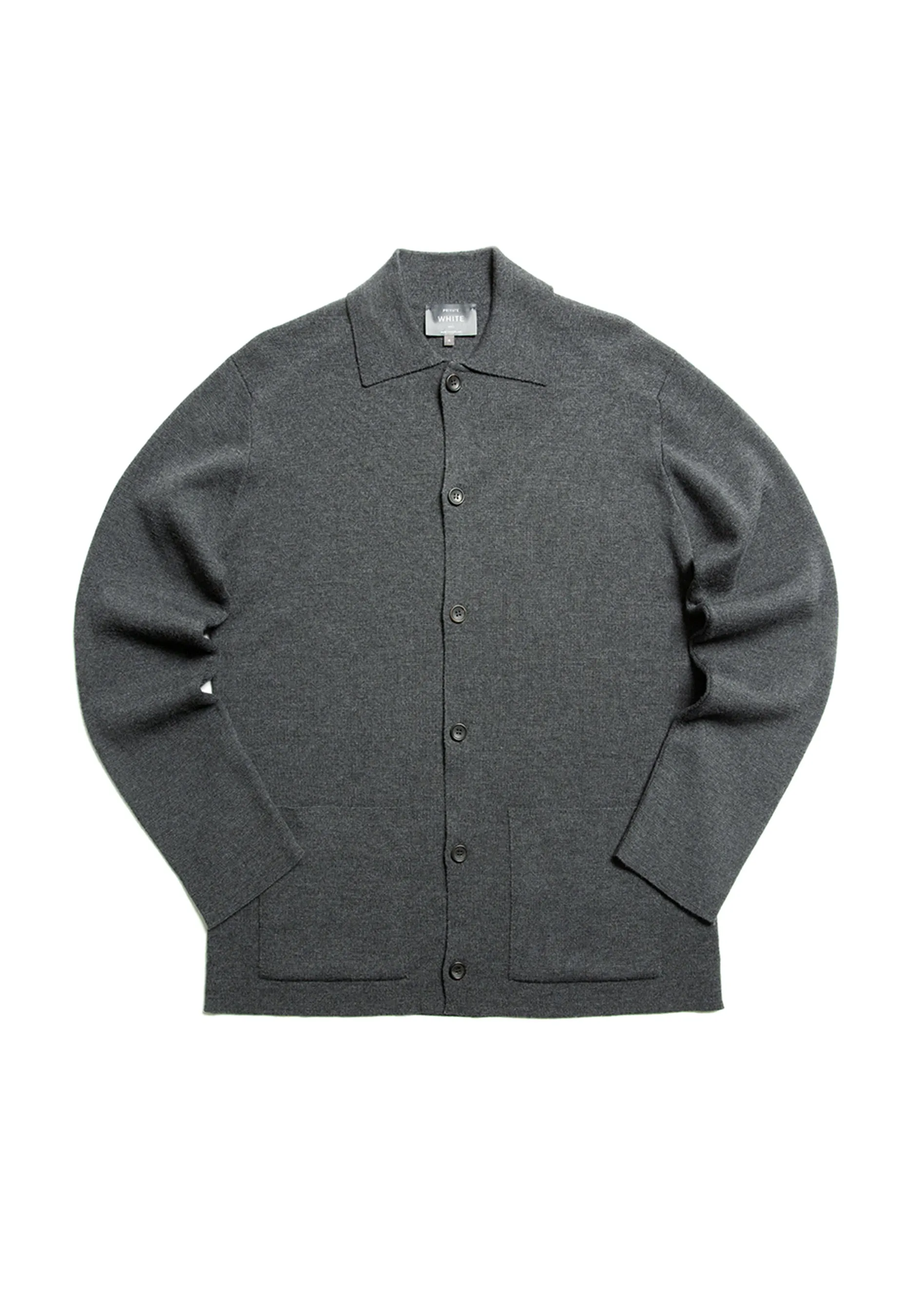 The Merino Knitted Jacket - Charcoal