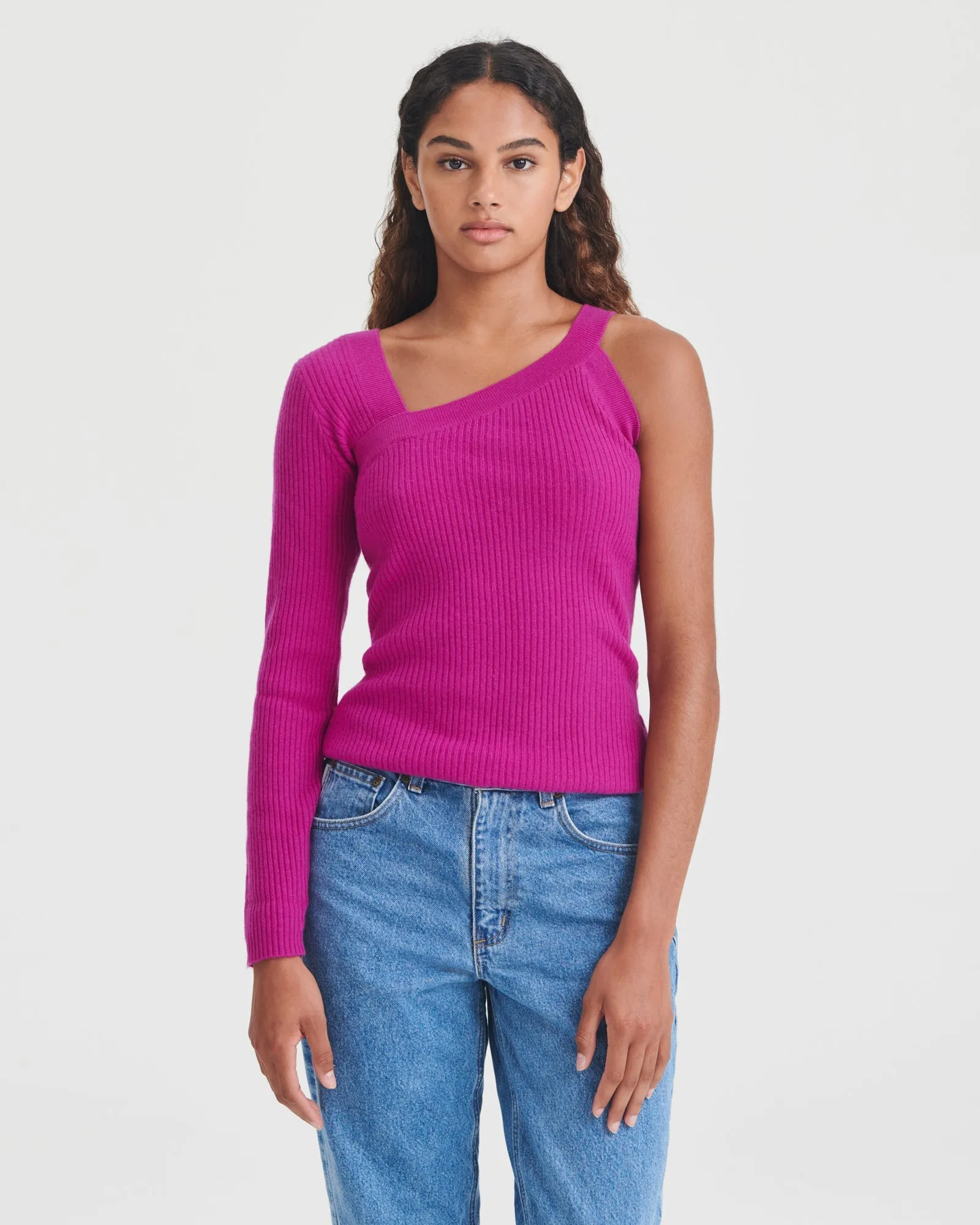 Wool Cashmere Asymmetrical Top