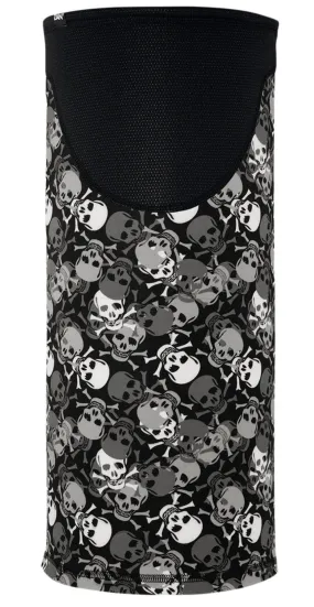 Zan "Windproof" Black & White SKULLS "Motley" Tube